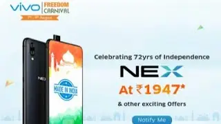Buy VIVO NEX at just 1947rs. independence day offer| Get the vivo accessories @72rs.