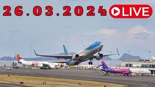 LIVE CROSSWIND ACTION From Madeira Island Airport 26.03.2024
