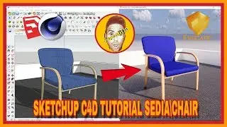 Sketchup \ C4D Tutorial Chair\Sedia legno stoffa
