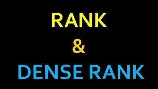 Rank and Dense Rank in SQL with Example