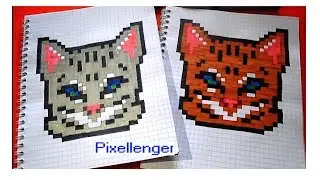 Kitty How to draw Two Cats Pixel Art 