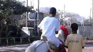 Babi on horse back