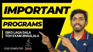 Important java programs Computer Class 10 ICSE ISC Java Programming