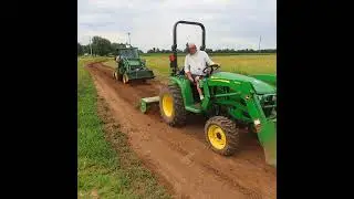 Digging a Drainage Ditch #shorts #tractor #johndeere #homestead