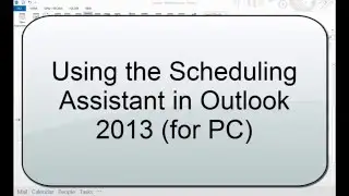 Outlook Calendar Scheduling Assistant