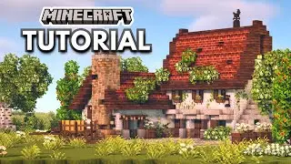 🍃How to Build a Cottagecore Farmhouse in Minecraft 🦋 [Mizuno's 16 Craft with & without CITs]