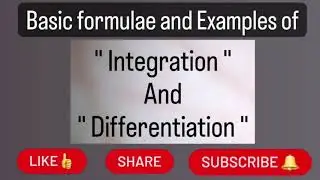Integration and Differentiation for Mathematics and physics students( Part-1) #letsstudy