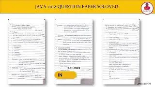 JAVA 2018  years question papers | internet programming | KUD