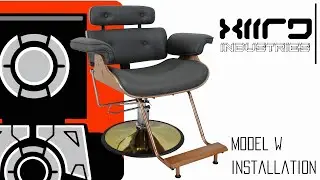 Model W installation XIIRDindustries ,Barber Chair, Sillon de Barberia , XIImart, Capital XII