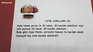 4. ve 5.sınıf tatil soruları -15-  @okulcu   #4sınıf #matematik