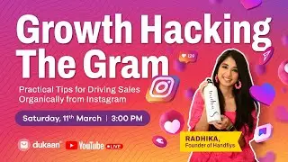 Instagram Growth Marketing Webinar for E-commerce Businesses | Dukaan x Handflys