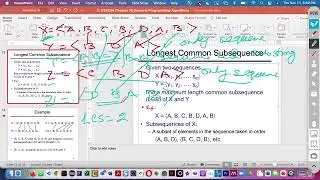 L27 CS4306F21 Dynamic Programming Algorithms for finding LCS Longest Common Sequence