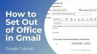 How to Set Out of Office Auto Reply in Gmail