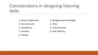 Assessing Listening