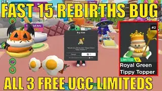 EASY FAST 15 REBIRTHS | How to get Royal Green Tippy Topper | Pancake Empire Tower Tycoon