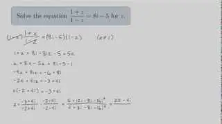(Complex Analysis) Solving Equations with Complex Numbers