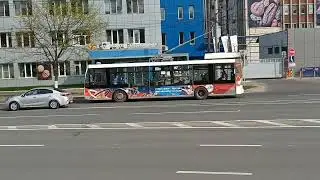 Троллейбус 187 на первом маршруте