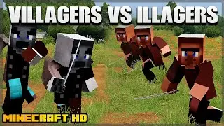 Illagers Vs Villagers Arranged Battle - Minecraft HD