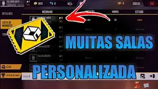 COMO GANHAR MUITAS SALAS PERSONALIZADAS RÁPIDO FREE FIRE