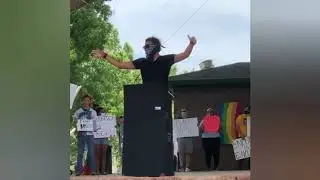 Tray Young delivers a Powerful Speech in Norman rally in honour of the late George Floyd|black lives
