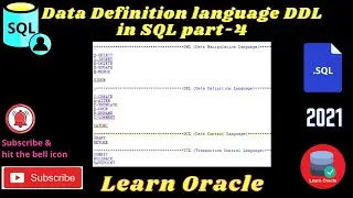 data definition language DDL in sql part-4 bangla tutorial