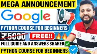 🔴MEGA NEWS FROM GOOGLE | LEARN PYTHON IN ONE WEEK🔥 | PAID COURSE FOR FREE | GOOGLE PYTHON COURSE✅