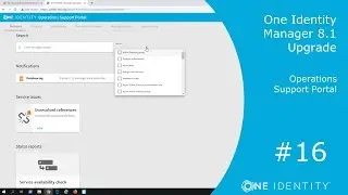 One Identity Manager | Upgrade 8.1 #16 | Operations Support Portal