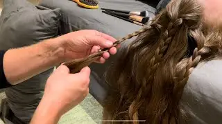 Braiding and gently brushing my wife’s hair before bed 😴 (Asmr)