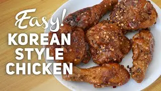 How to make Korean Style Fried Chicken (Easy Spicy Recipe) 🍗