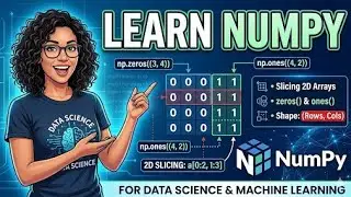 NumPy Tutorial 2: 2D Array Slicing, Linspace, Arange, and Shape Explained