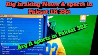Big braking News A sport in Paksat 1R 38e