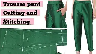 very easy ladies trouser pant ka cutting and stitching || plazo pant cutting ||women trouser pant