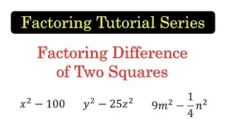 FACTOR21 Factoring Difference of Two Squares Part 2 [with English subtitles]