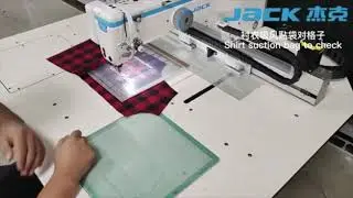 Shirt patch pocket sewing by Jack template sewing machine