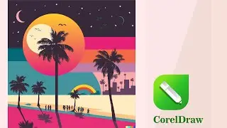 CorelDRAW beautiful scenery | Corel Draw advanced tutorial for beginners