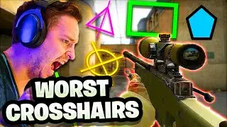 I tried 3 of the WORST Crosshairs in CSGO history...