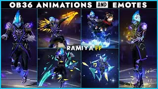 🔵 OB36 NEW EMOTES & ANIMATIONS | FREE FIRE OB36 NEW EMOTES - RAMIYA FF