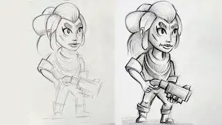 Как нарисовать ШЕЛЛИ из Brawl Stars. Рисунки бравл старс.