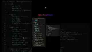 Menu Toggle Icon With Html & Css 