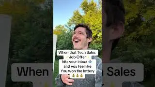When that Tech Sales ✨Job Offer✨ hits your inbox 📥 and you feel like You won the lottery💰💰💰