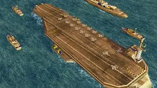 US Carrier Task Force Naval Landing & Invasion | Command & Conquer Generals Zero Hour Gameplay