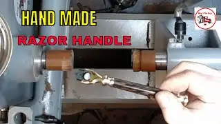 Woodturning a palm wood handle for a GILLETTE MACH3 RAZOR