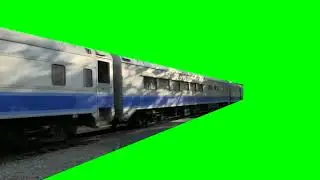 3d royal train moving green screen effect for chromakey