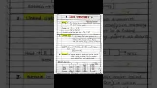 Complete data structure concept | handwritten notes 