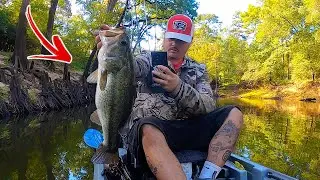 LAKE O' THE PINES SPILLWAY || CATCHING HUGE BASS FROM A KAYAK!