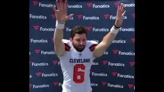 Baker Mayfield Dancing Dances In Browns Uniform At Fanatics Jersey Event Rookies 2018