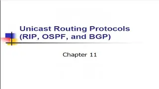 Lecture 12 chapter 11 Unicast Routing Protocols RIP OSPF BGP - Networking Protocols JUST university