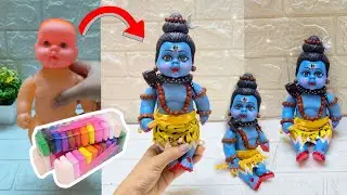 very easy Shiv ji making with old doll😍/step by step making #diy @pritiartandcraft23