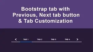 Bootstrap 3 tab with previous & next button & bootstrap customization