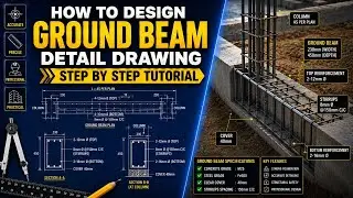 How to design Ground Beam & Plinth beam details drawing in AutoCAD. 2023